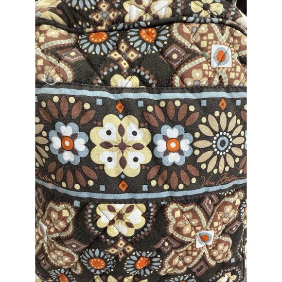 Vera Bradley Brown Lunch Bag Quilted Insulated Flower Tote - Picture 7 of 9